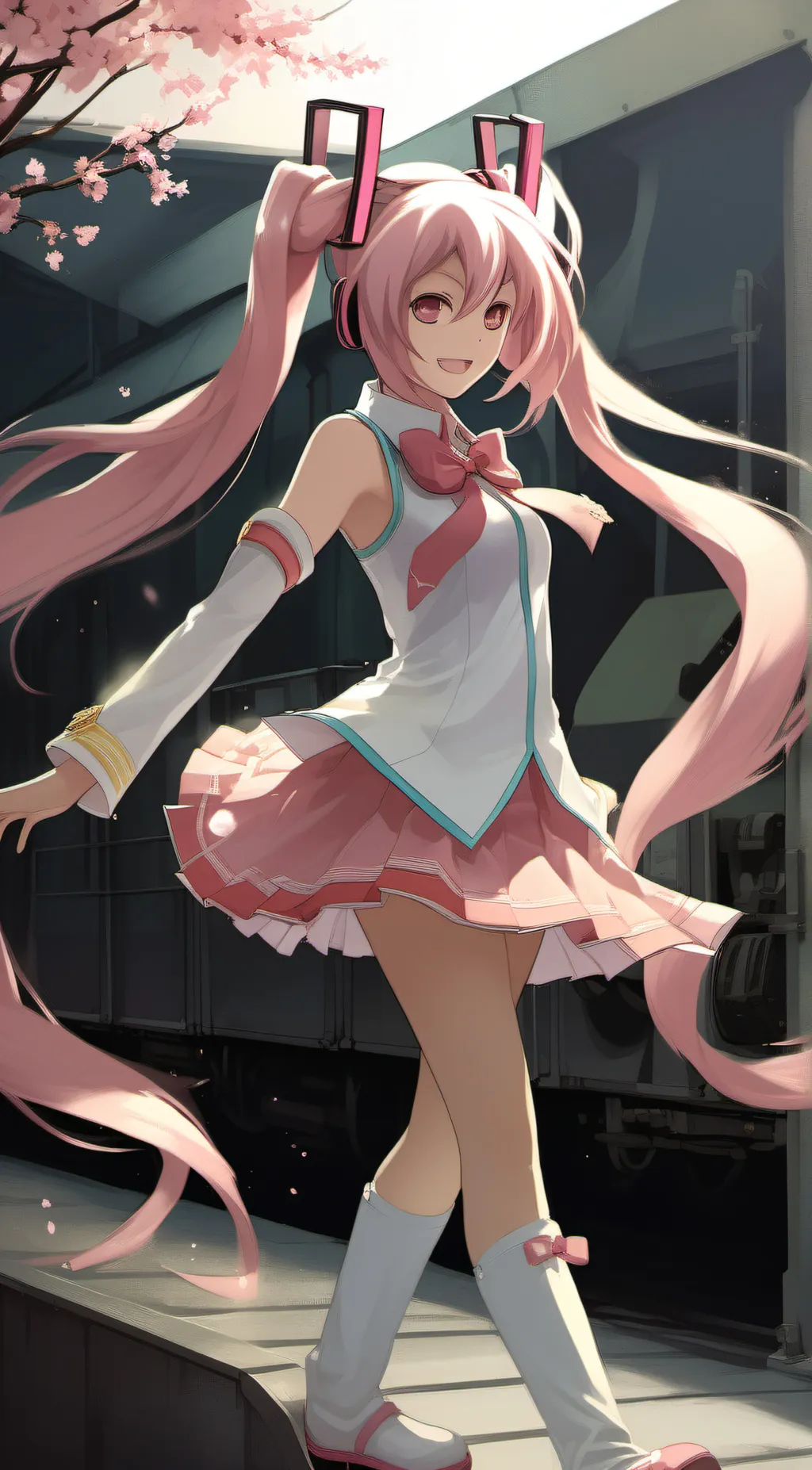 ai character: 🌸Sakura miku🌸 background