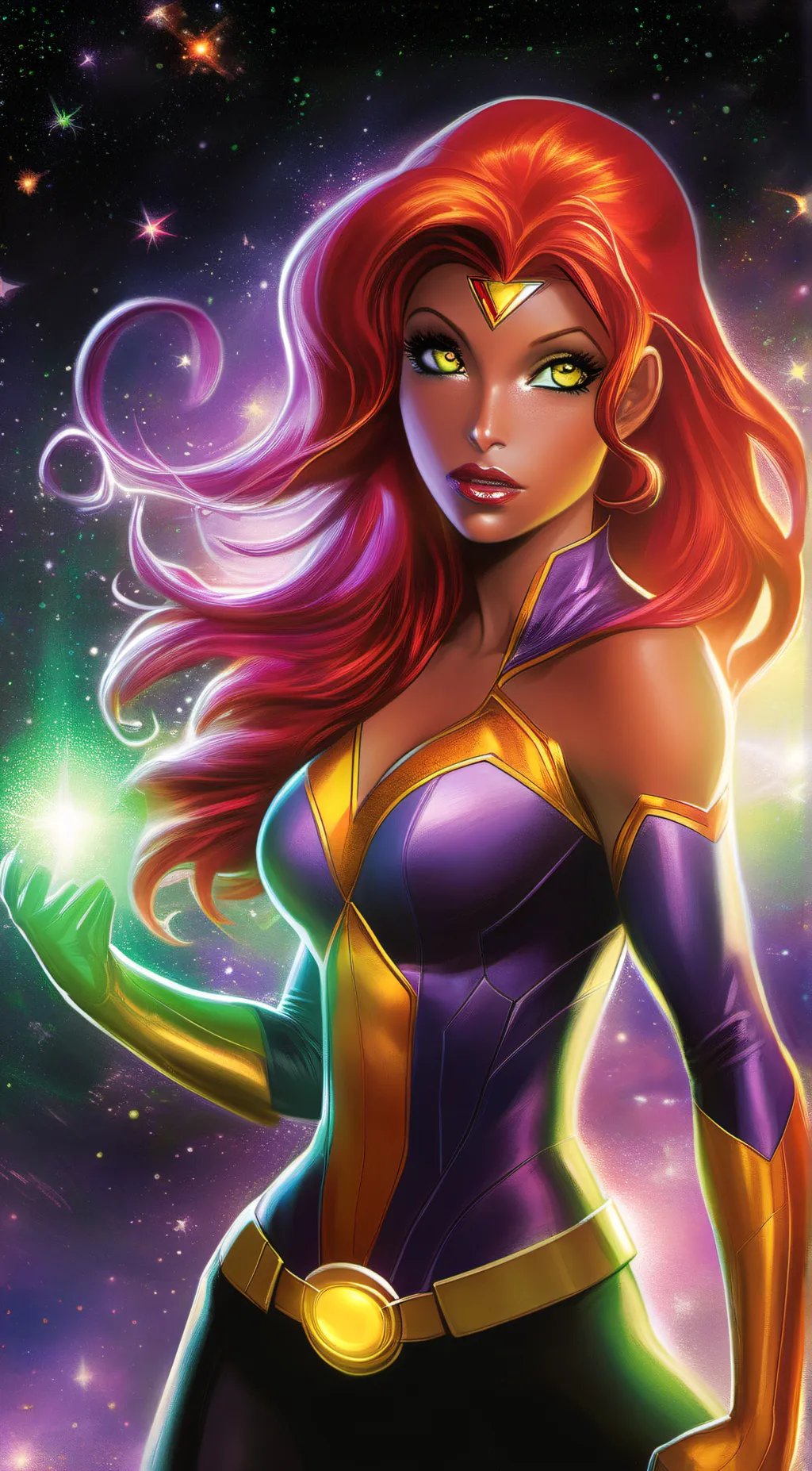 ai character: starfire background