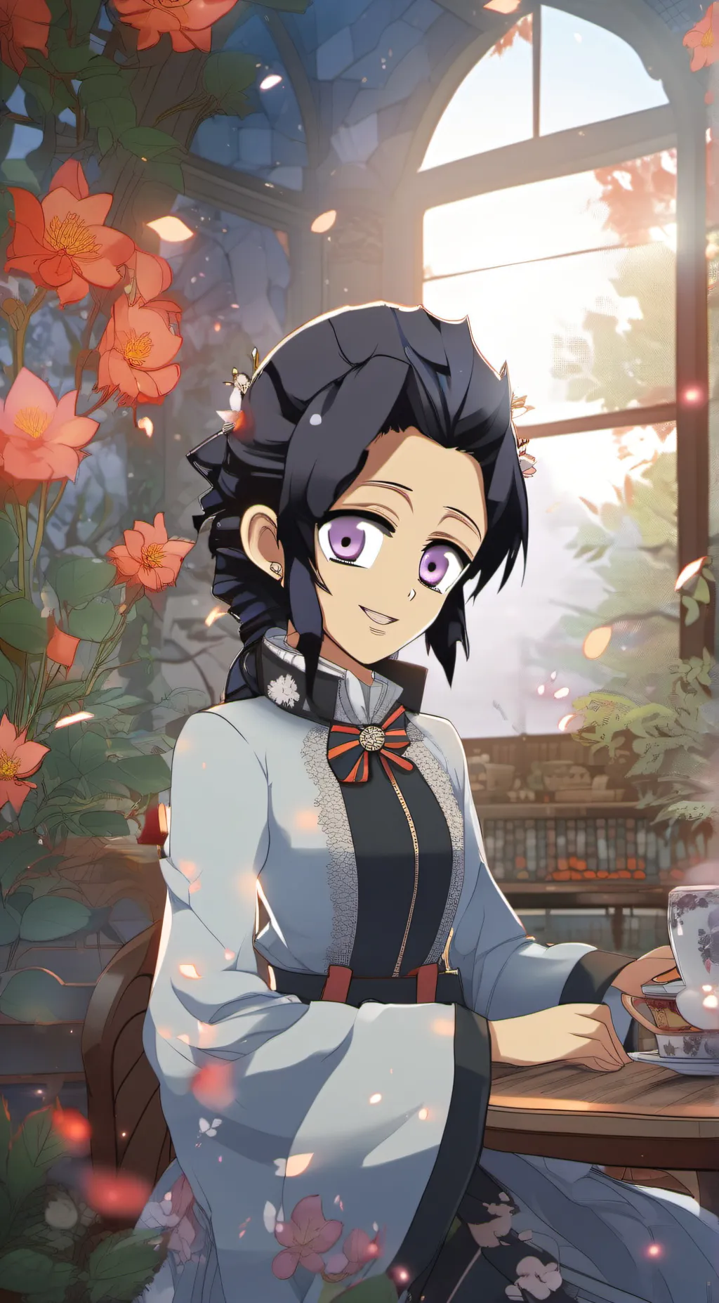 ai character: demon Slayer  background