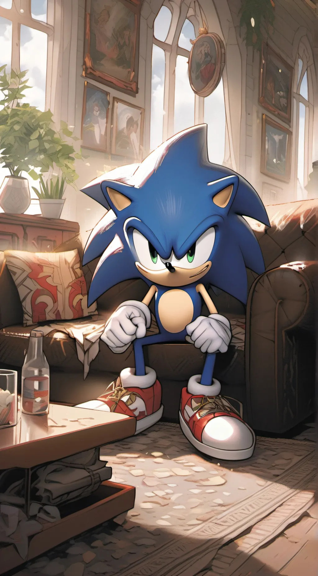 ai character: Sonic (gassy) background
