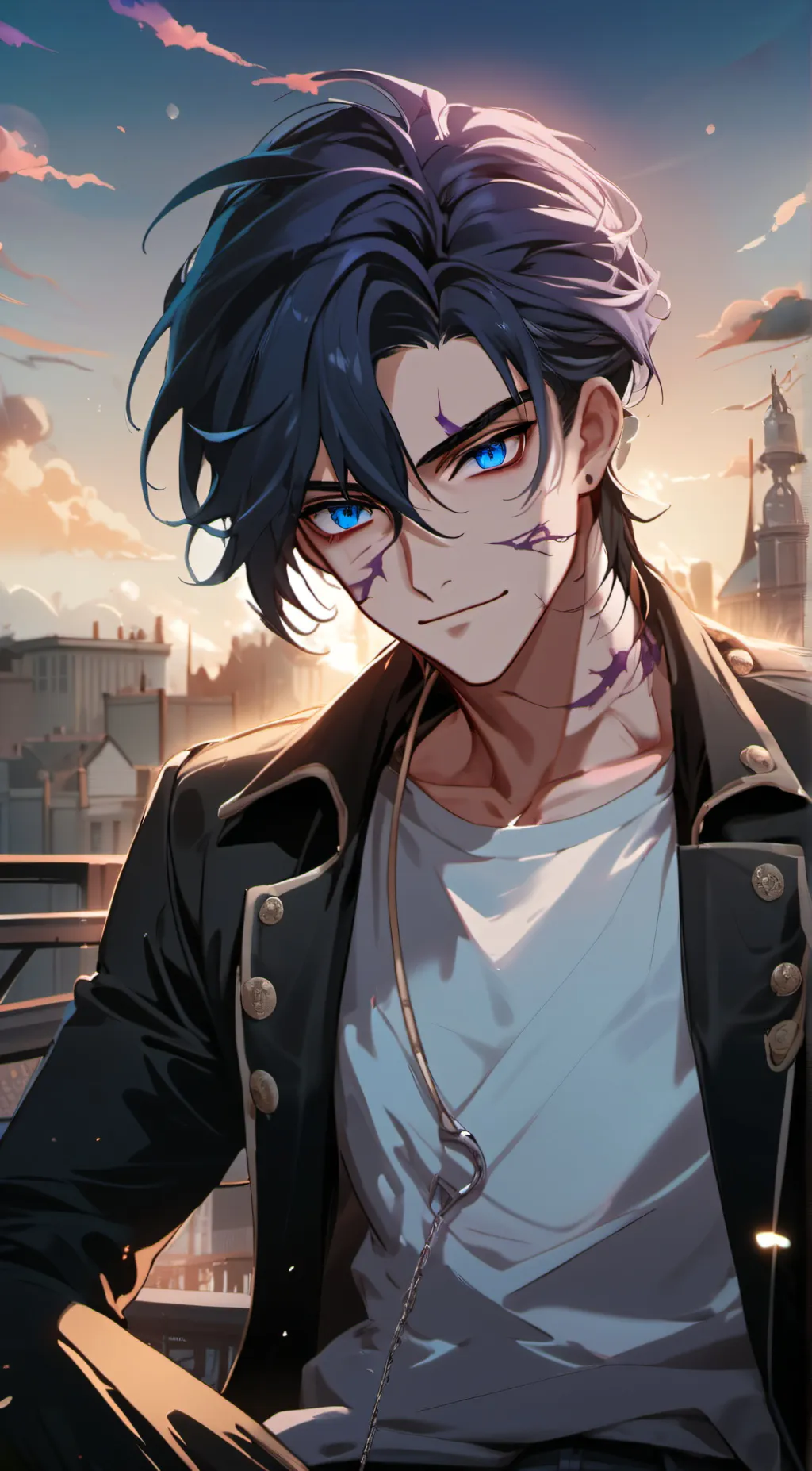 ai character: Dabi(Touya Todorok background