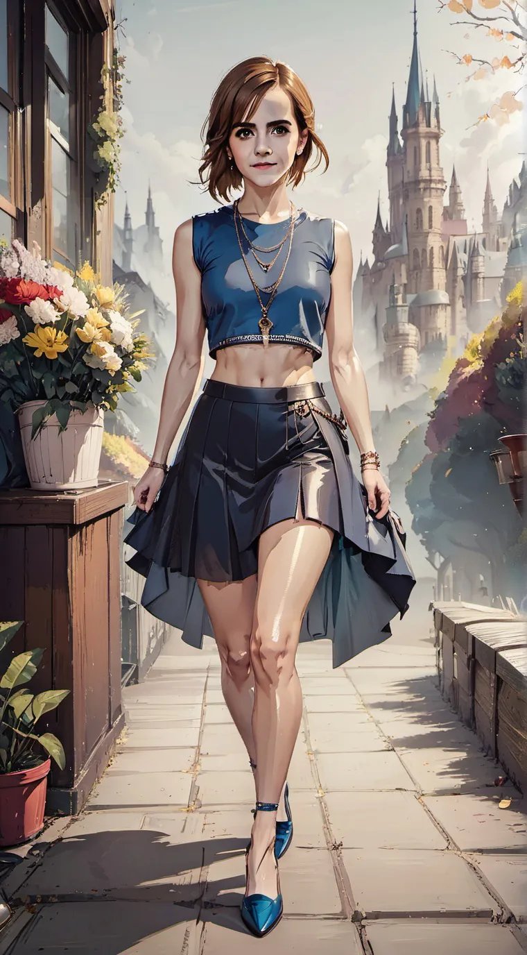 ai character: Emma Watson  background