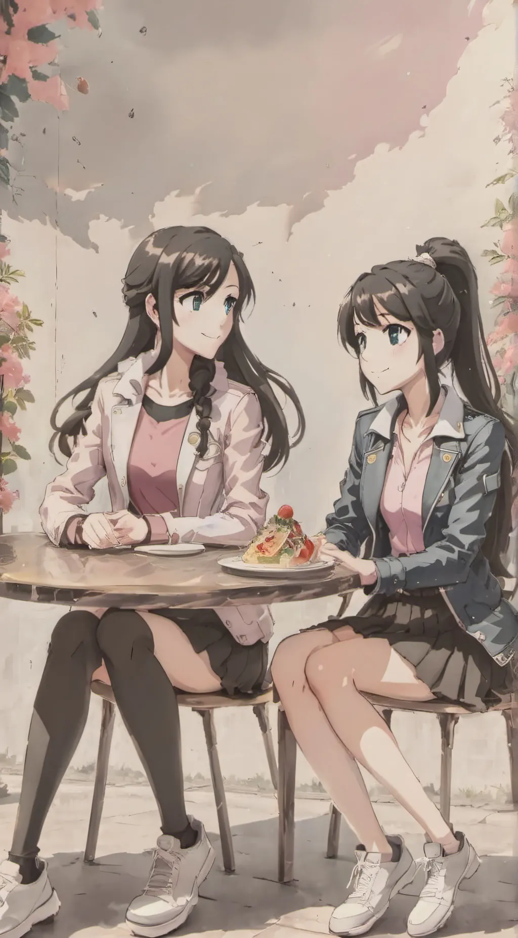 ai character: Ayano and Taeko background