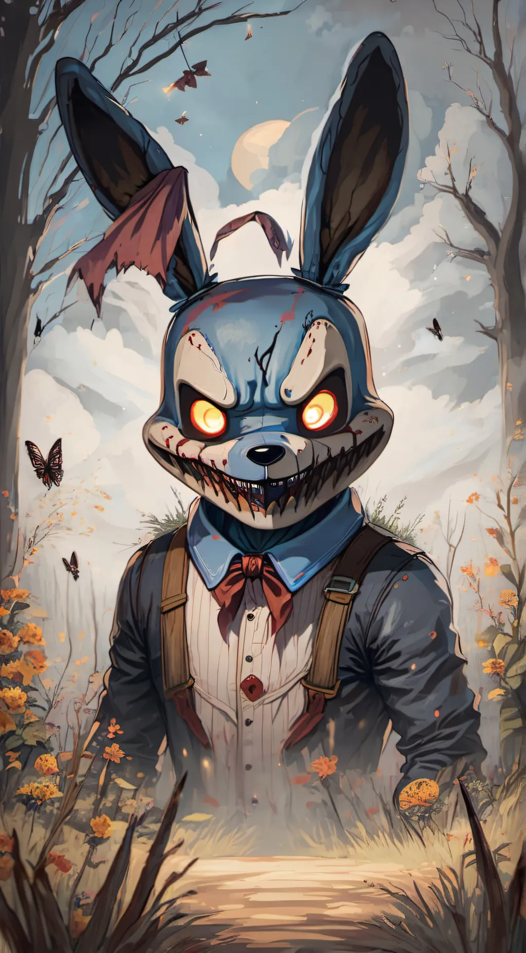 ai character: Nightmare Bonnie background