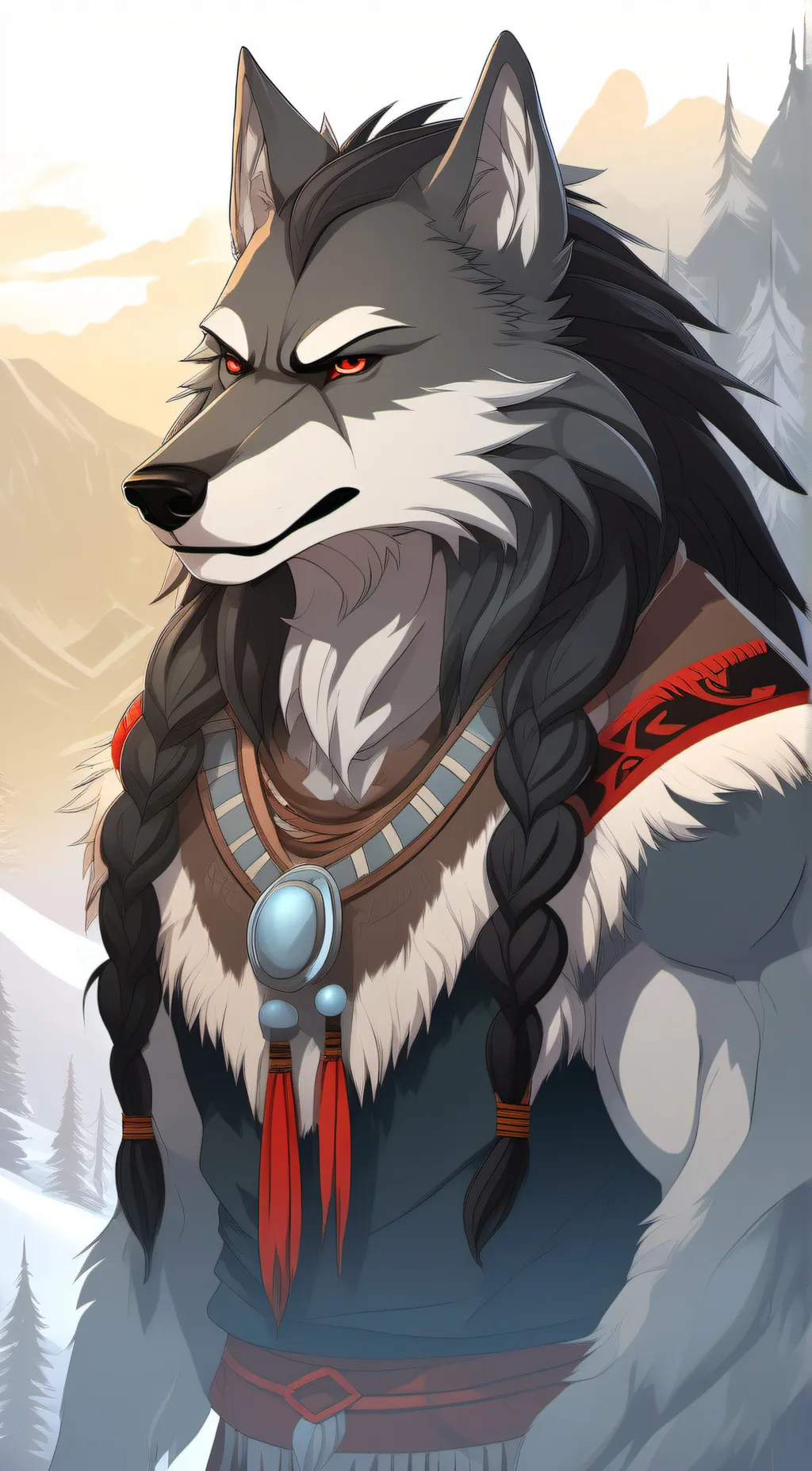 ai character: Alpha the Wolf background