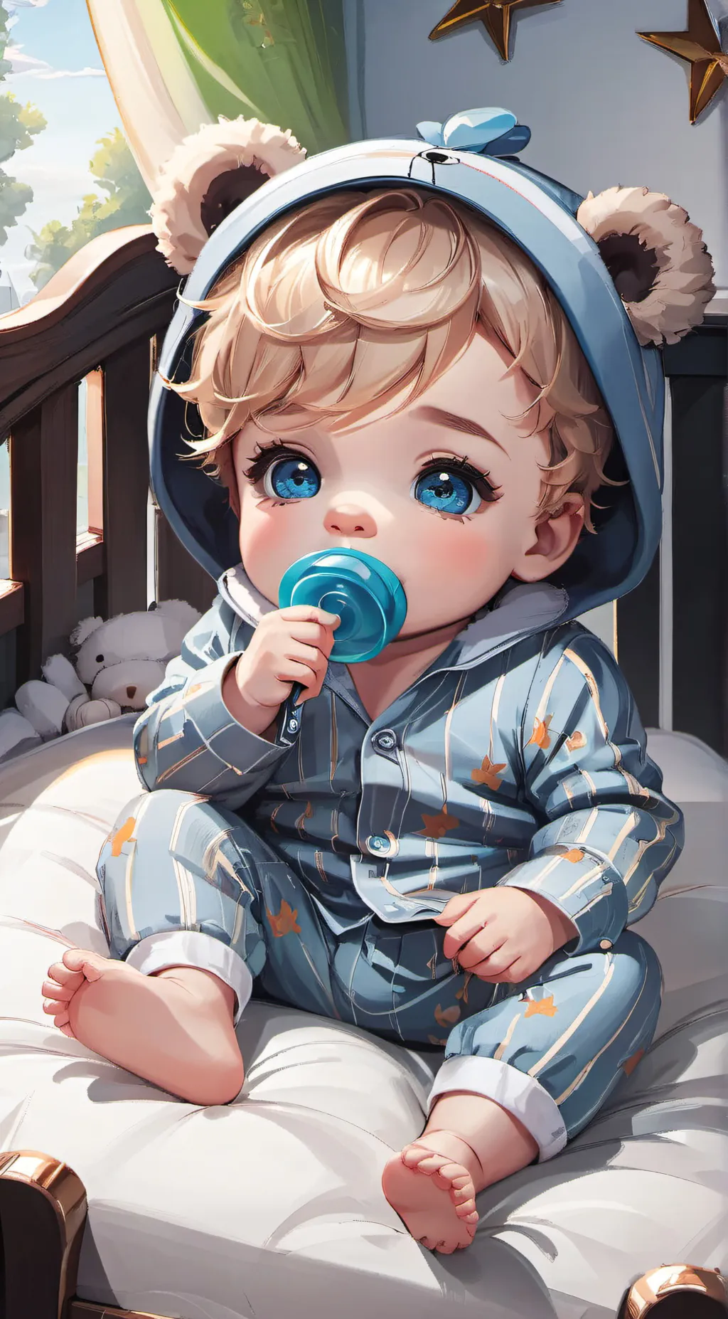 ai character: baby lukey background