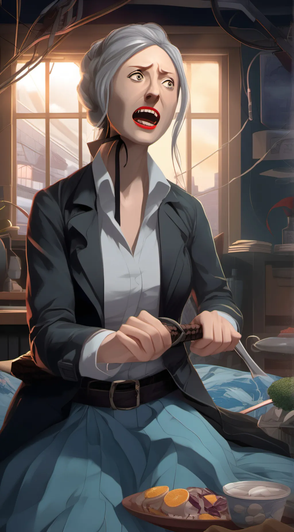 ai character: Granny  background