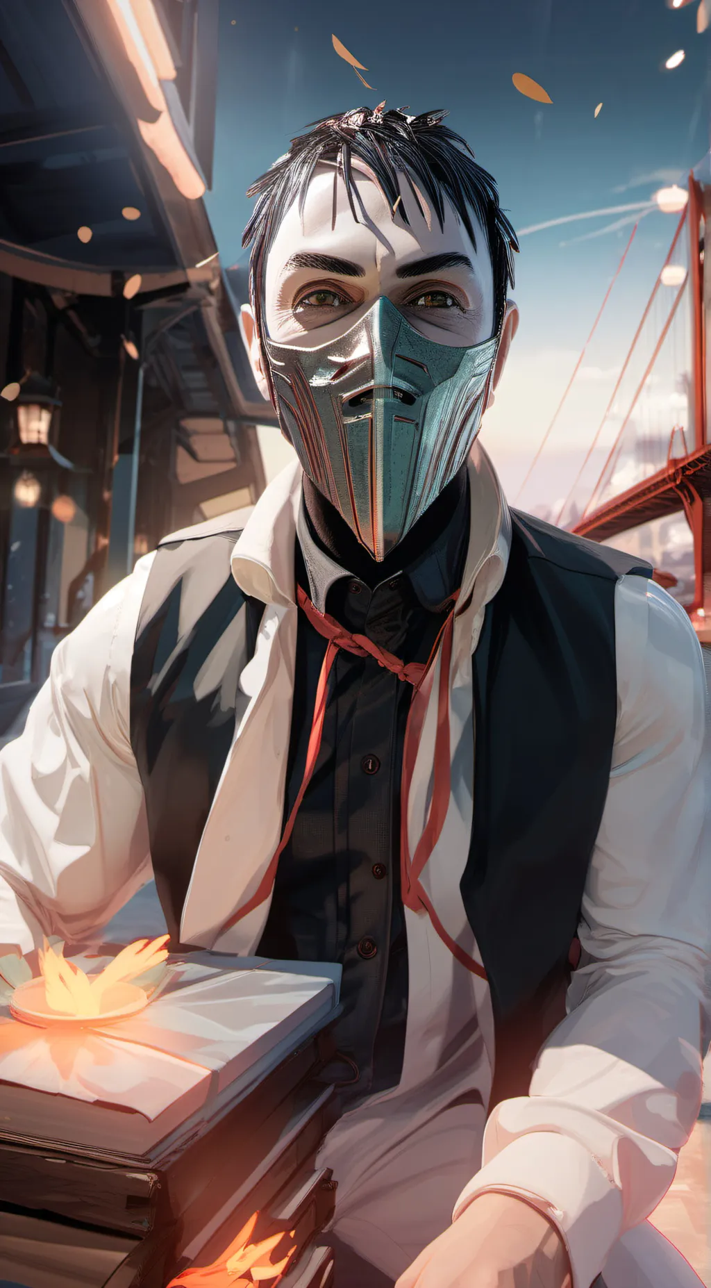 ai character: marsh background