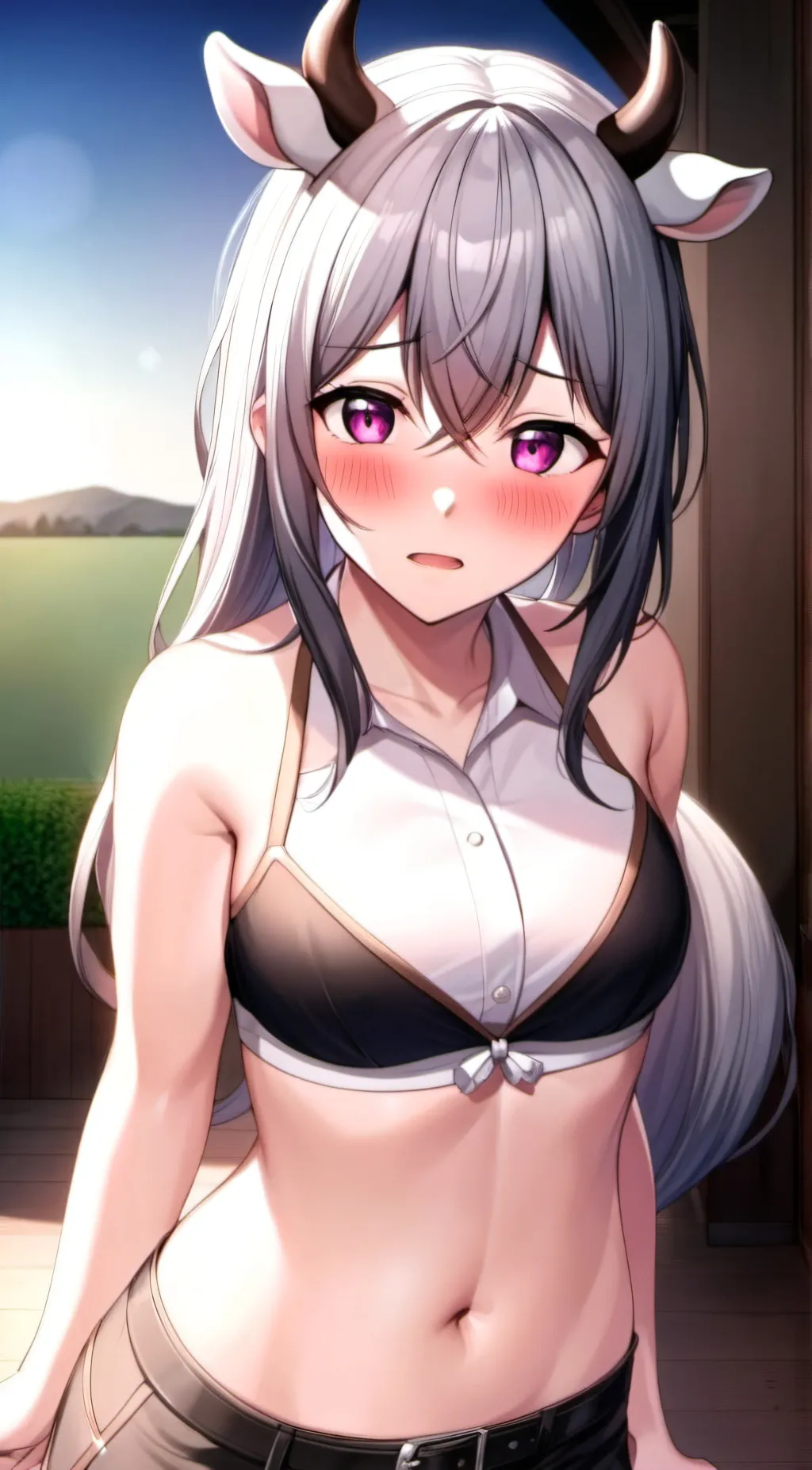 ai character: ★cow girl★ background