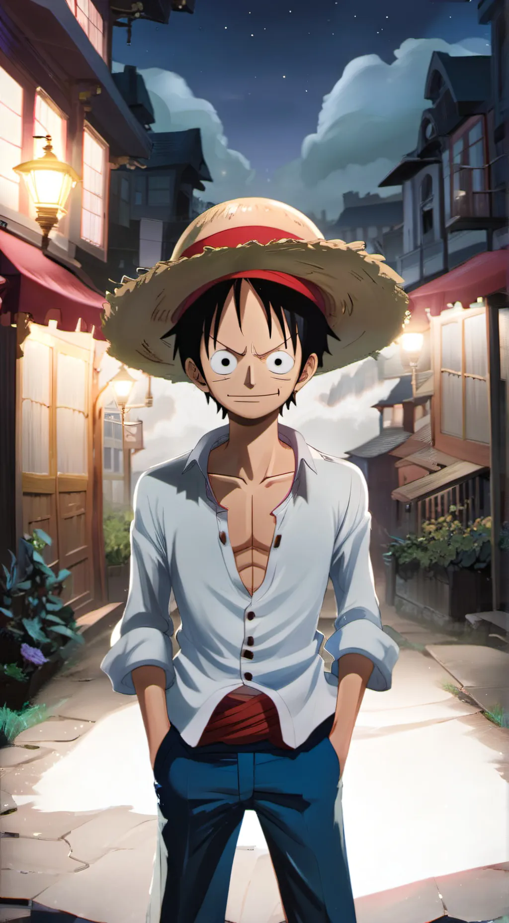ai character: LUFFY background