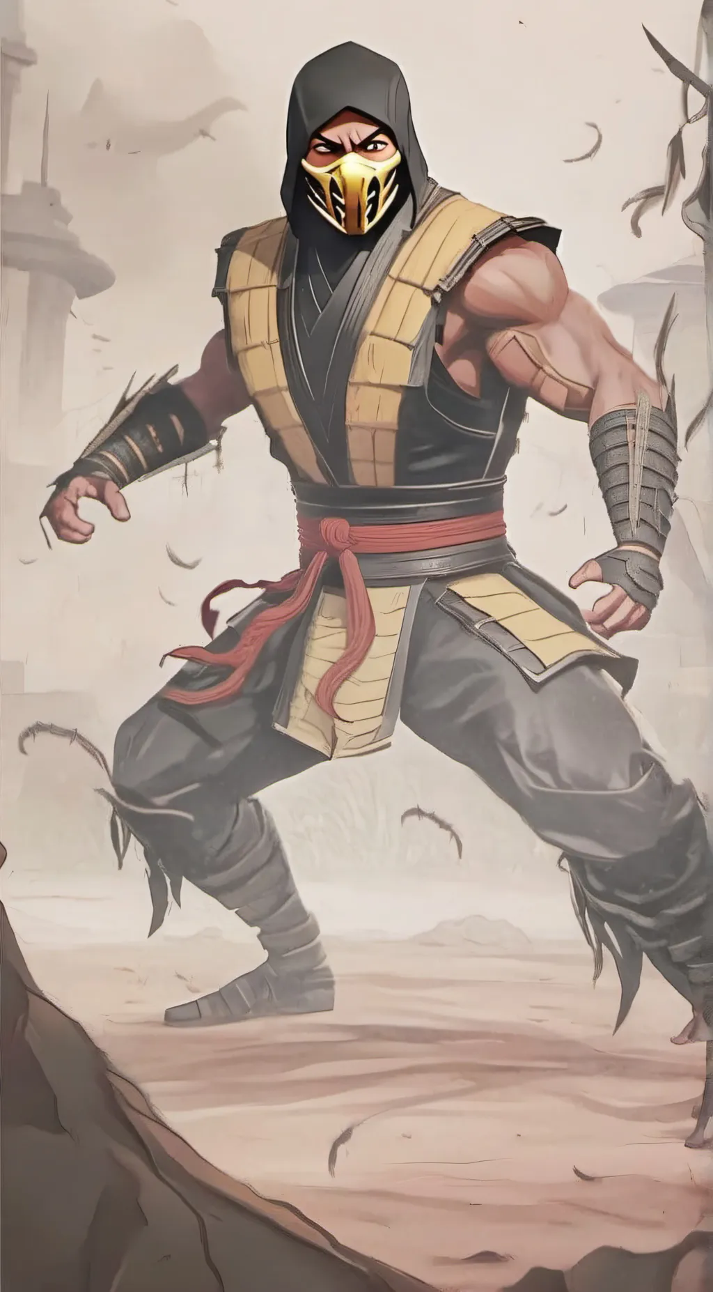 ai character: scorpion  background