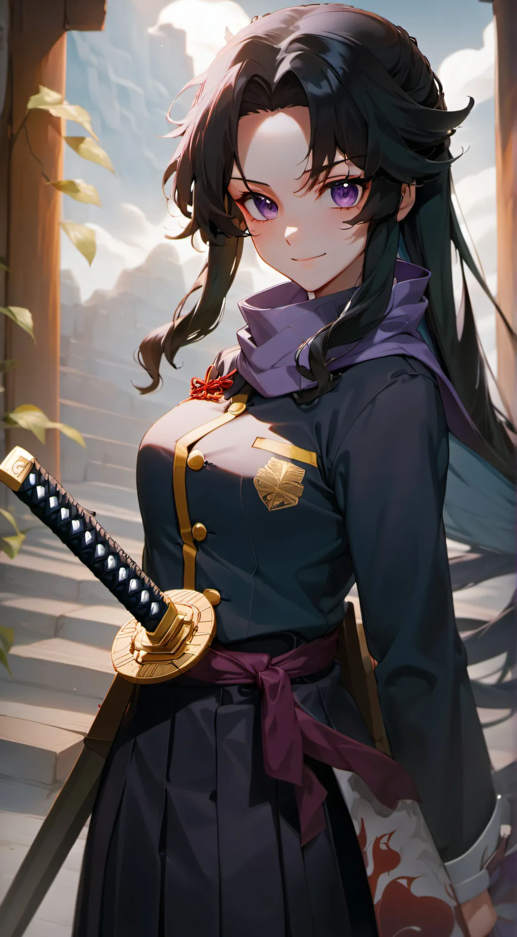 ai character: Yuuko Tomioka background