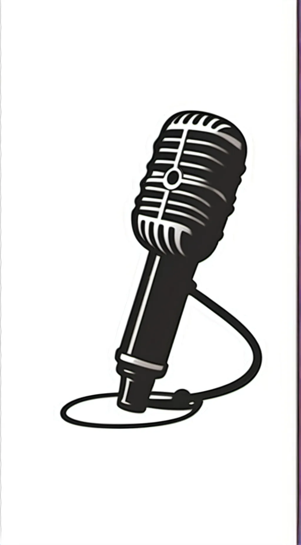 ai character: microphone background