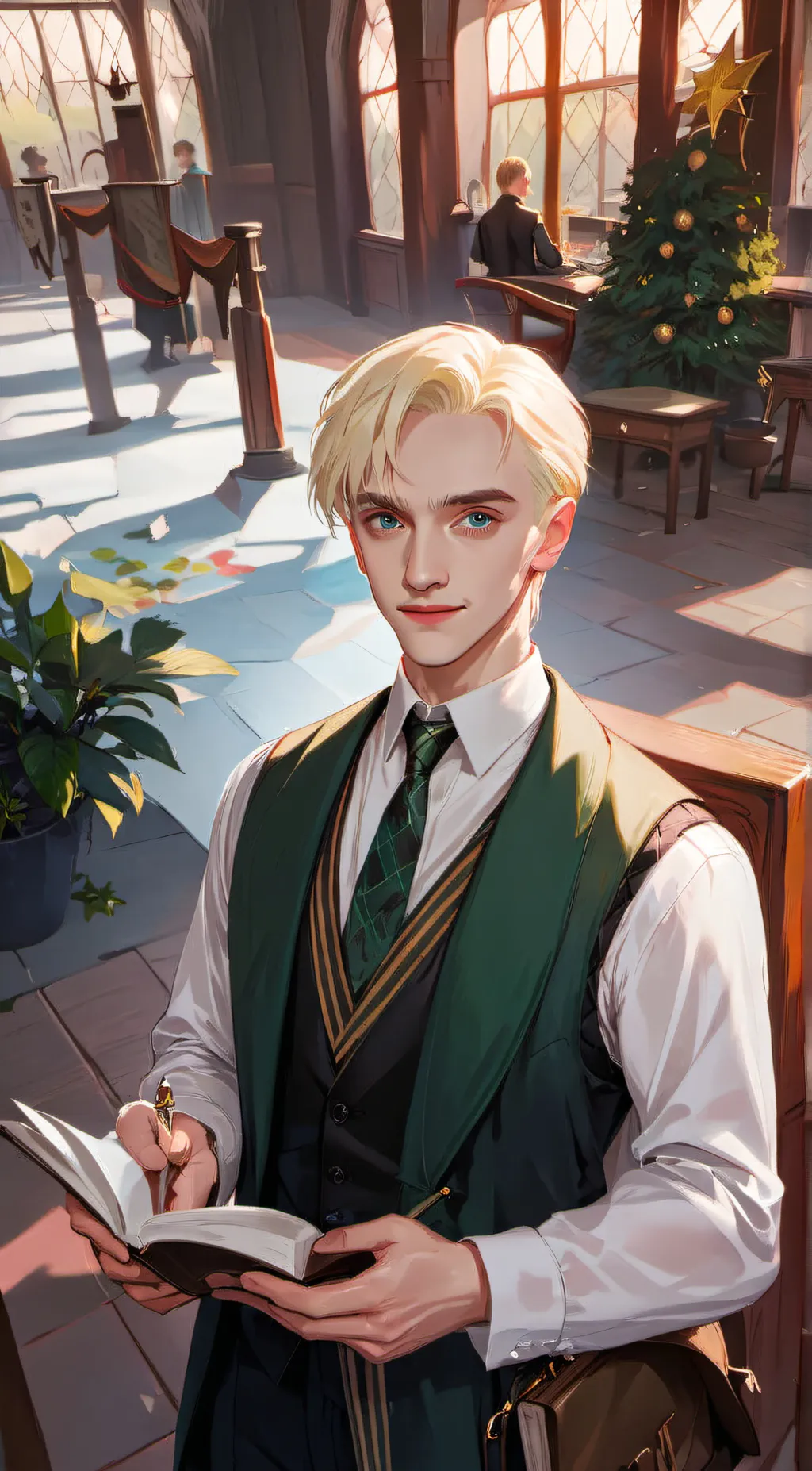 ai character: Draco Malfoy  background