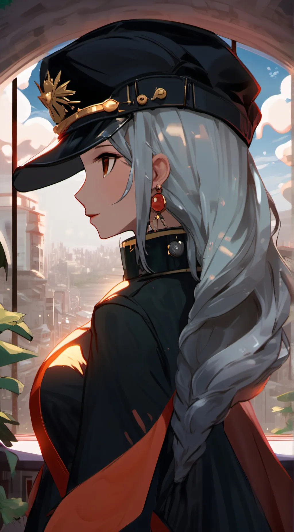 ai character: moon star background