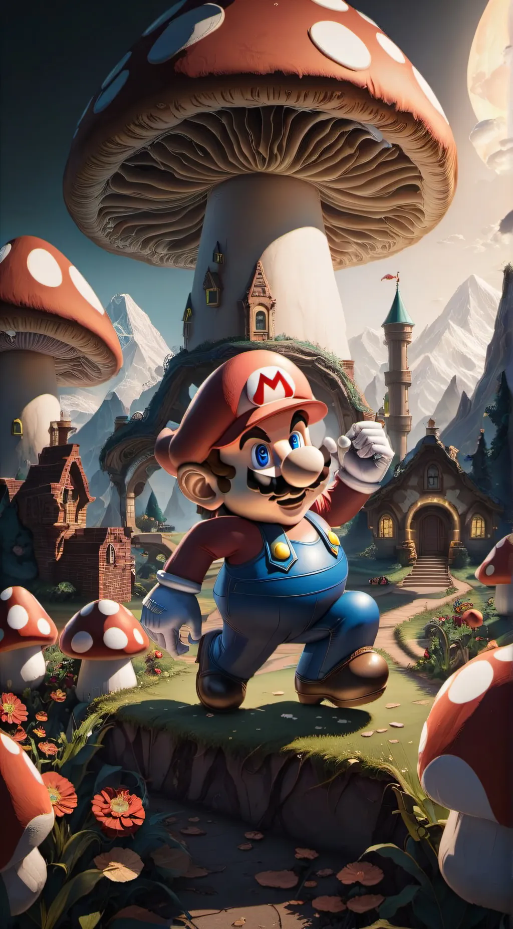 ai character: Mario background