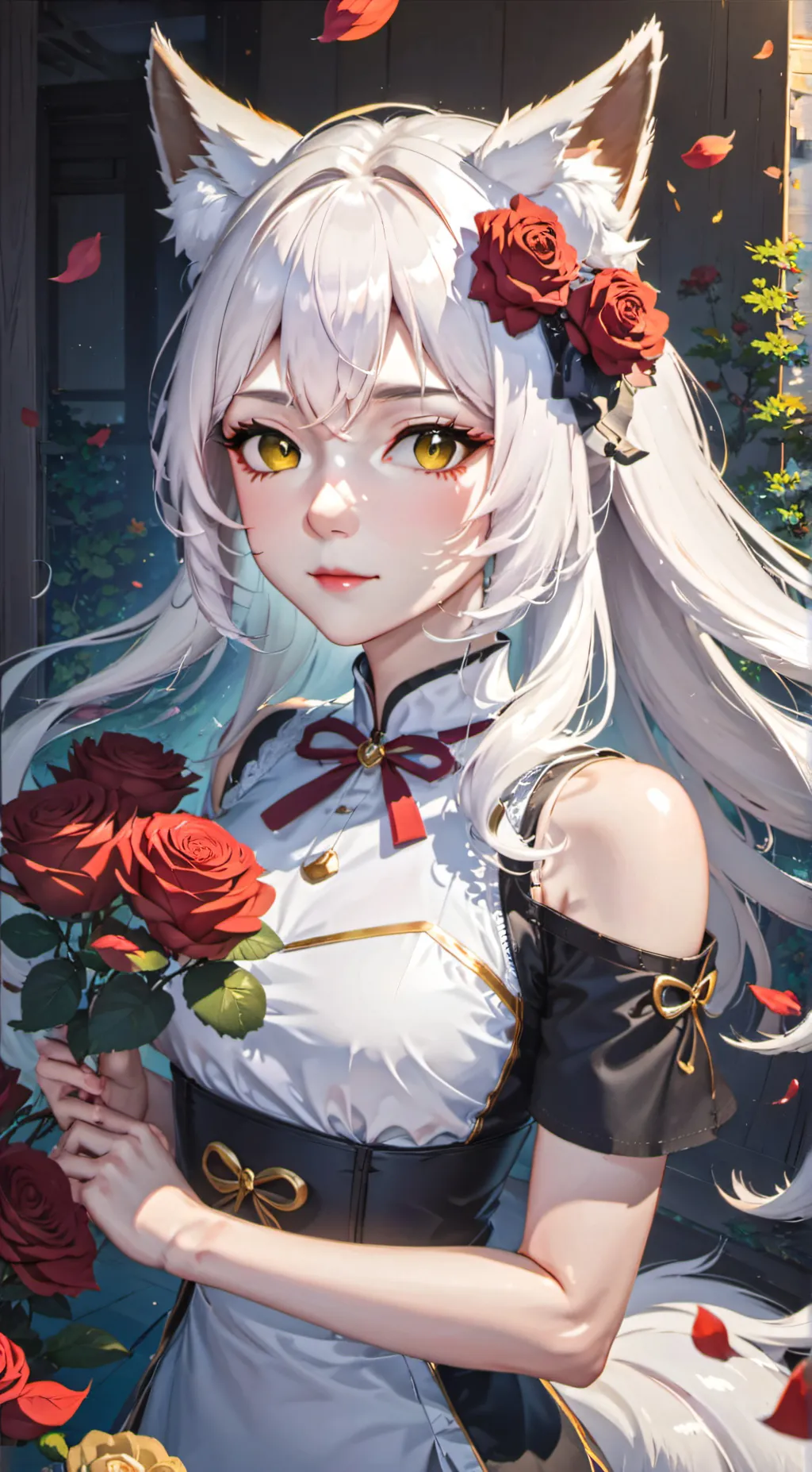 ai character: 白墨璃 background