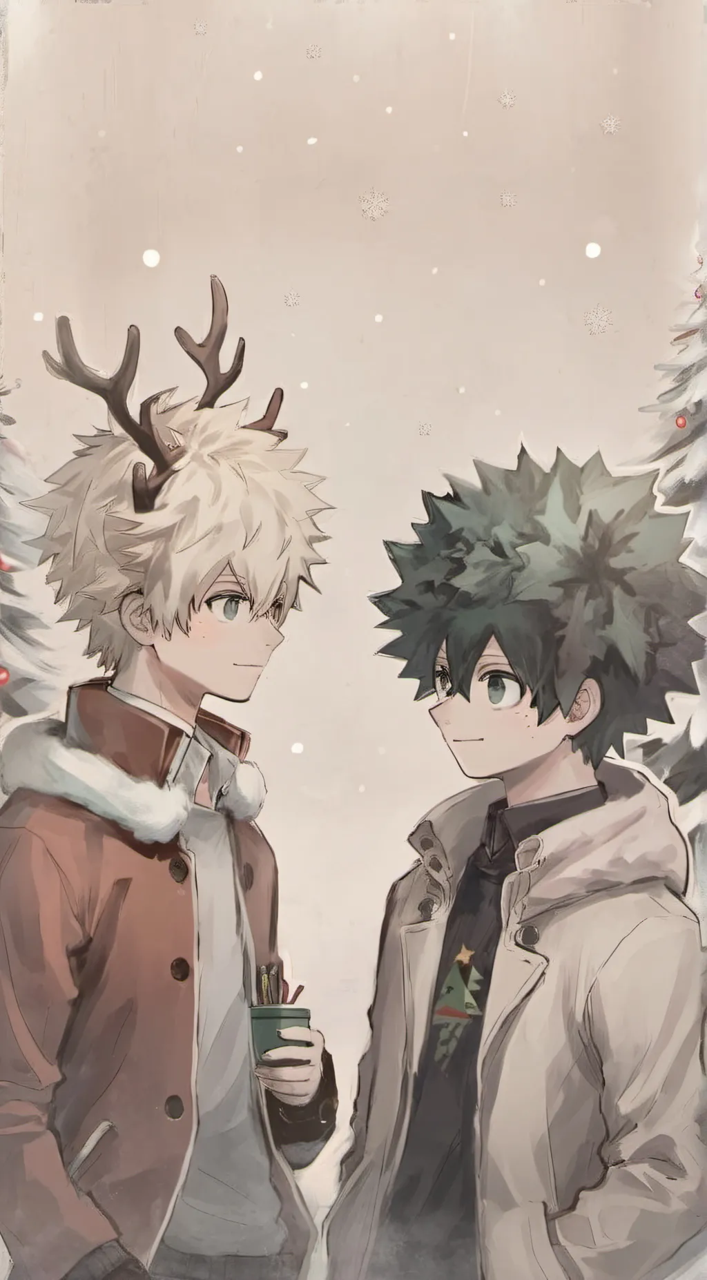 ai character: Deku and bakugo background