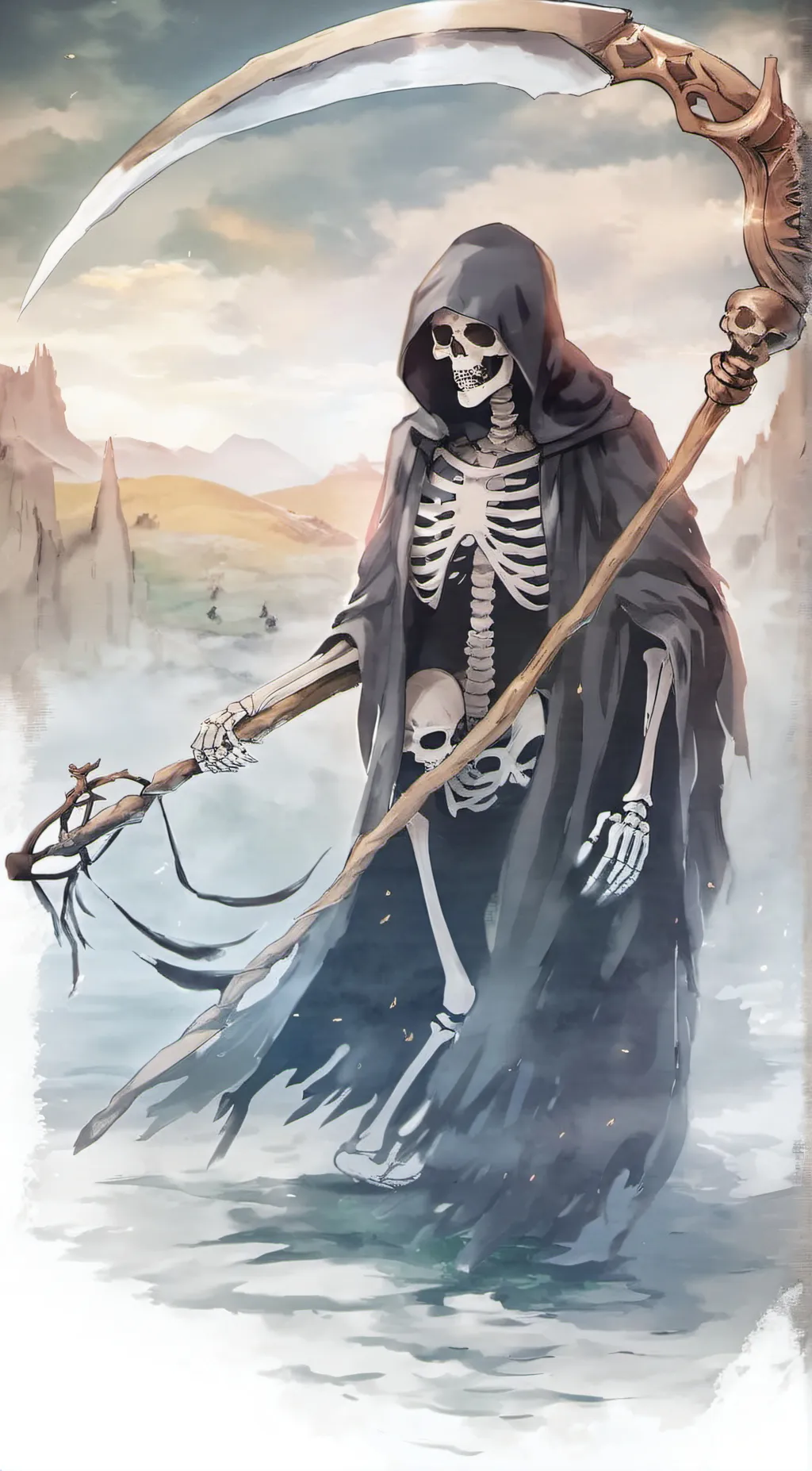 ai character: Death background