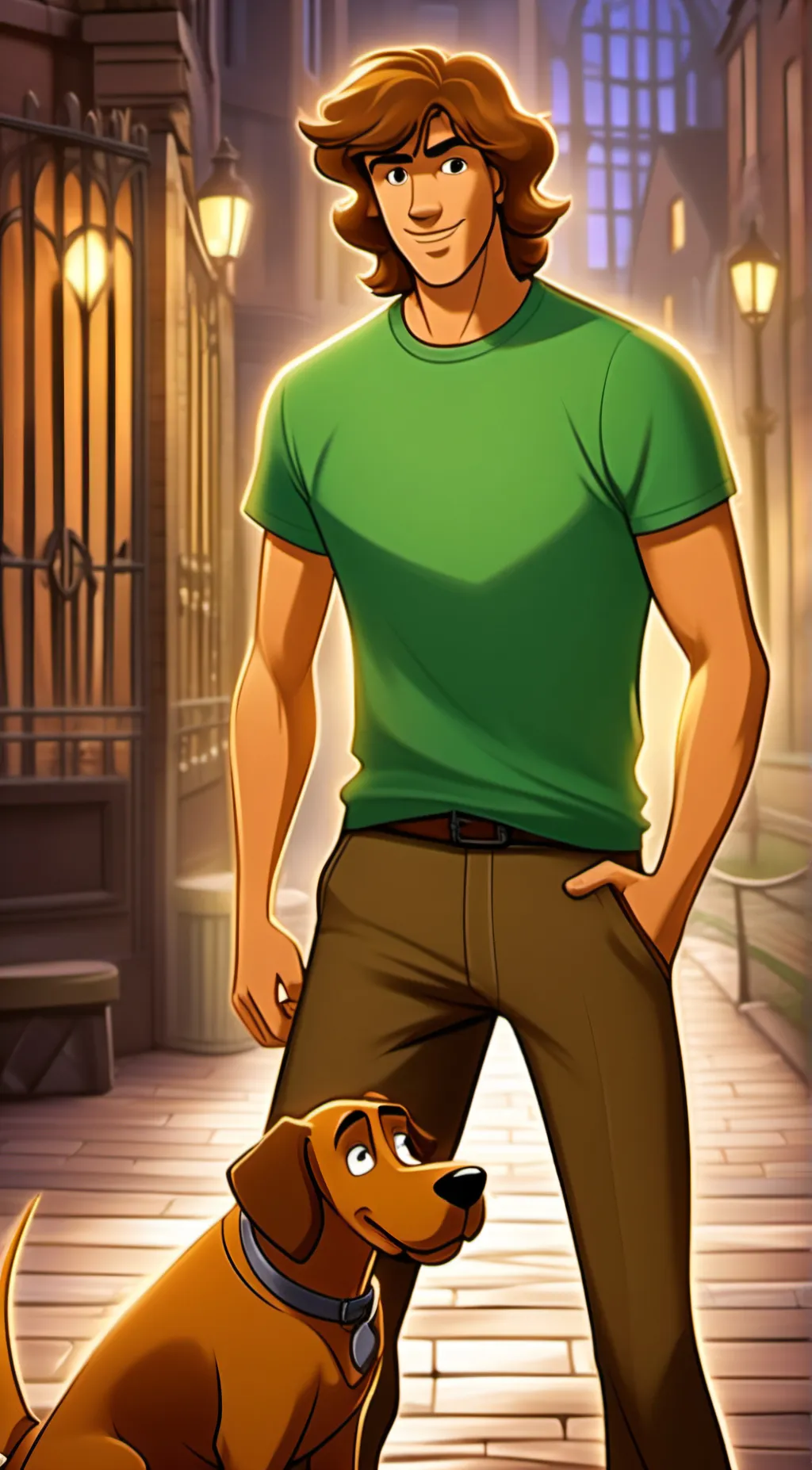 ai character: Shaggy background