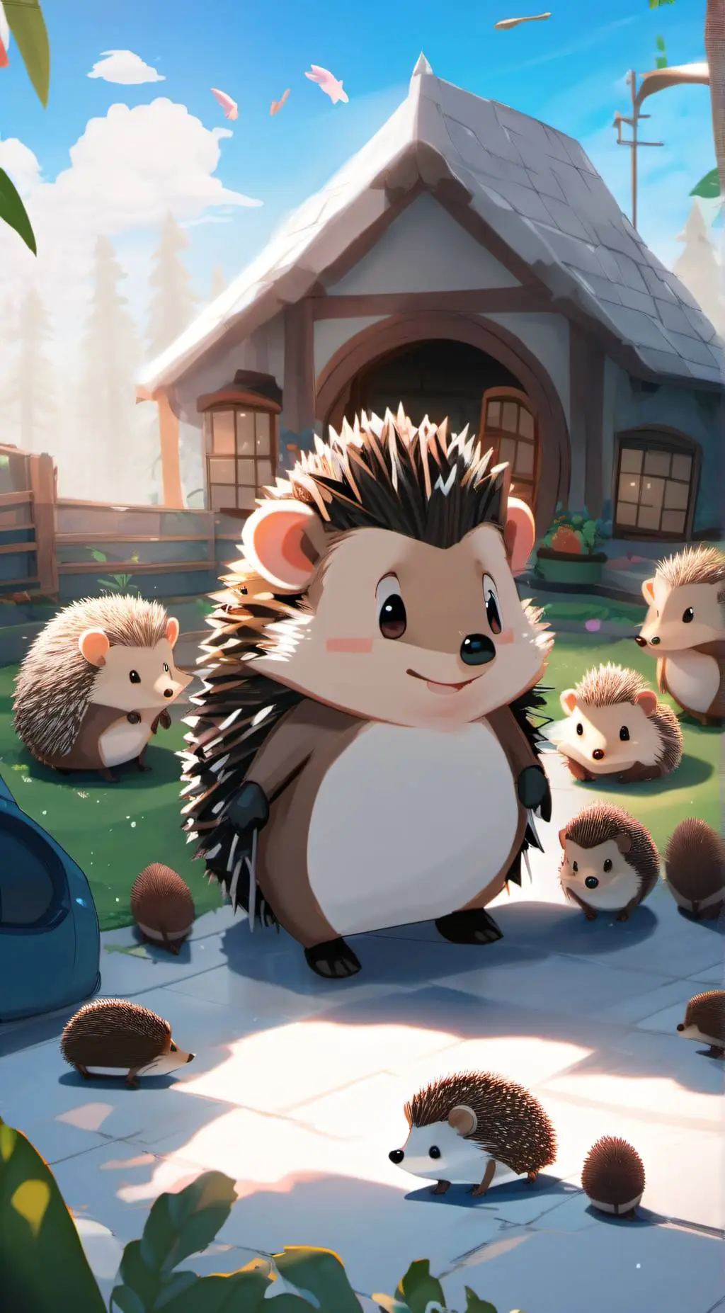 ai character: hedgehog boi background