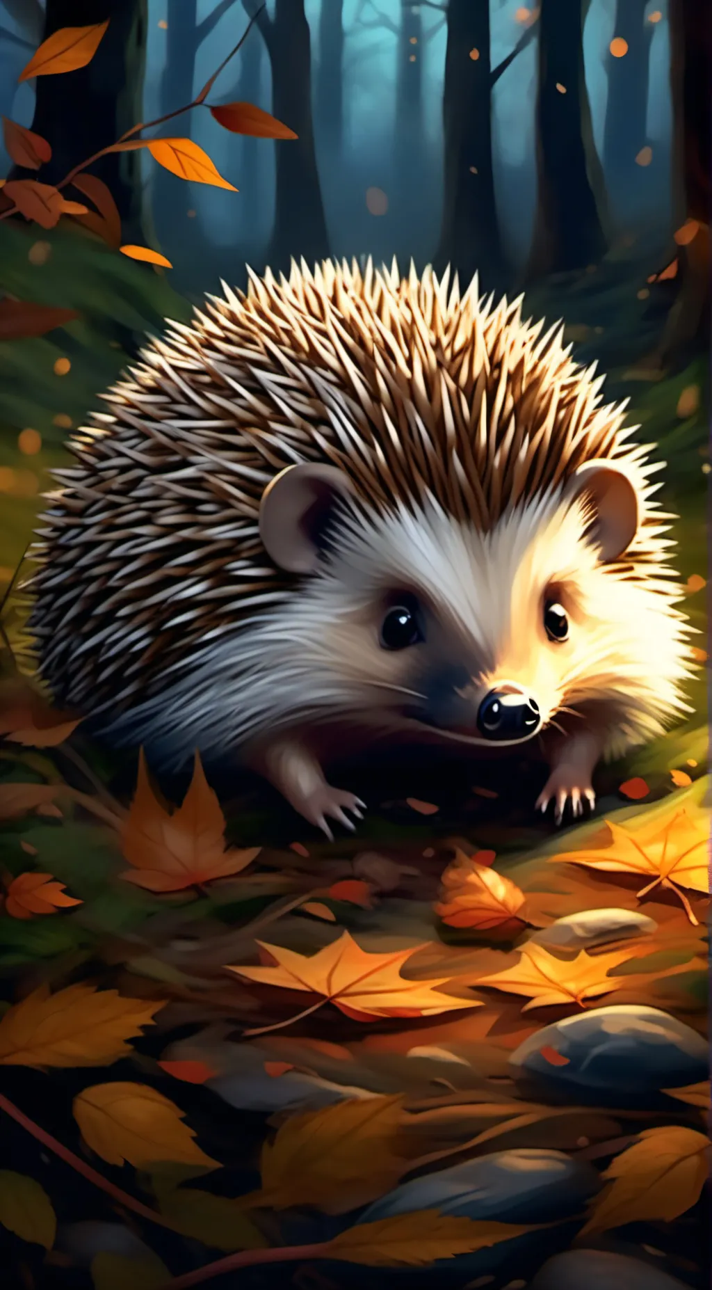 ai character: Leaf background