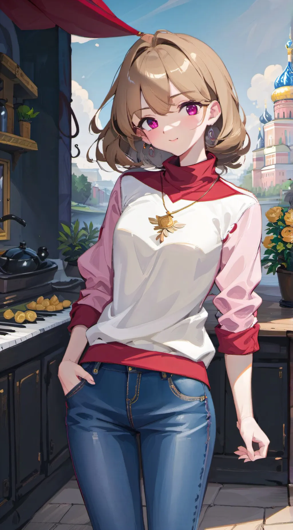 ai character: clover stone background