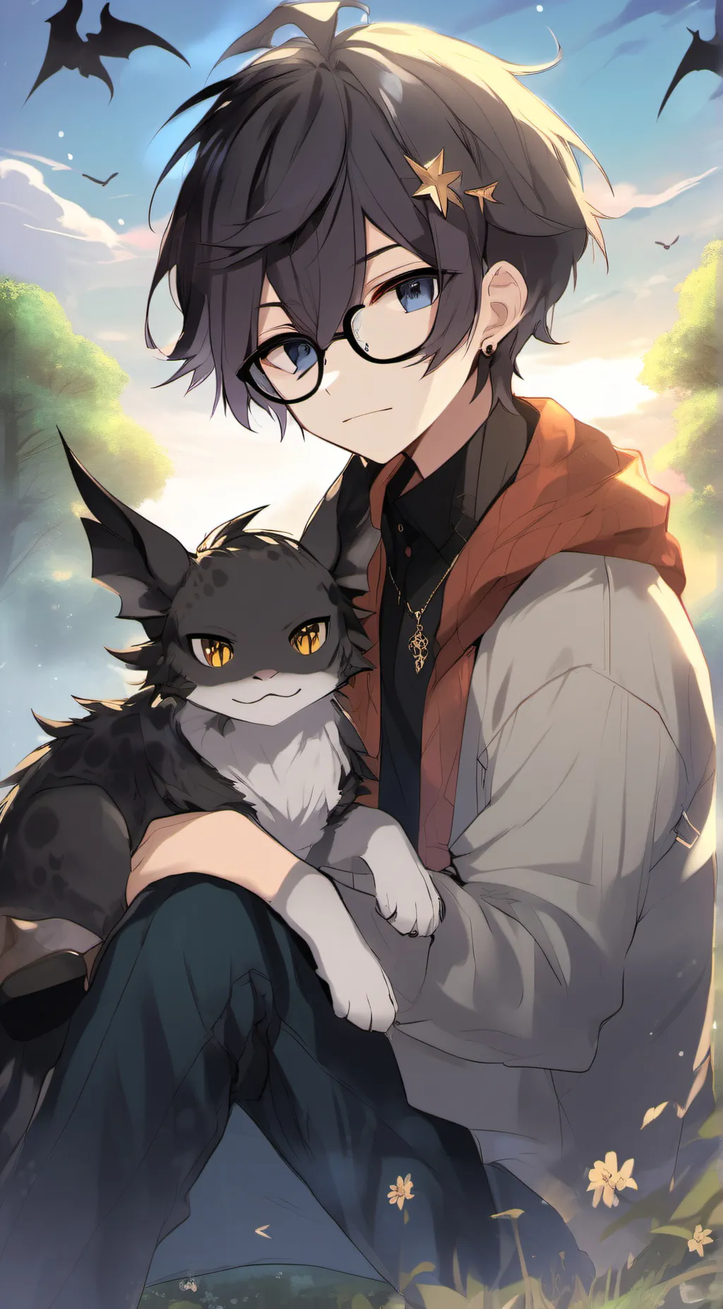 ai character: ron🐈😭🙄 background