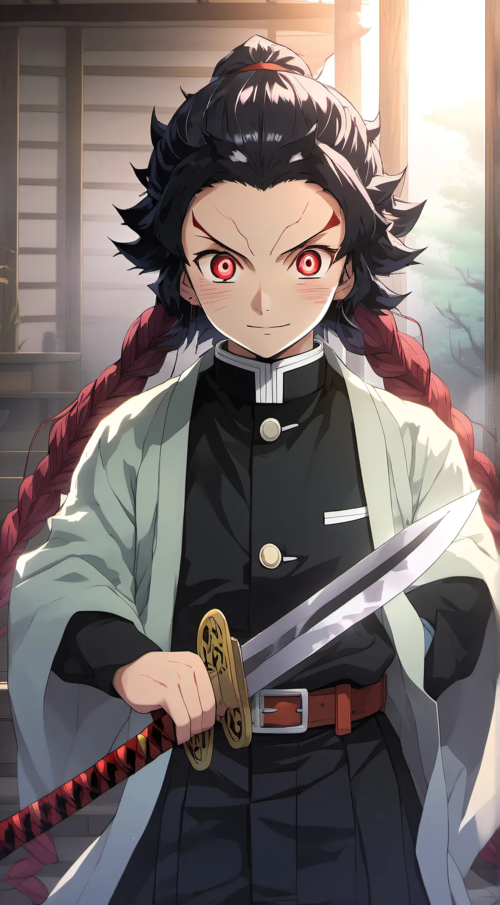 ai character: Demon slayer  background