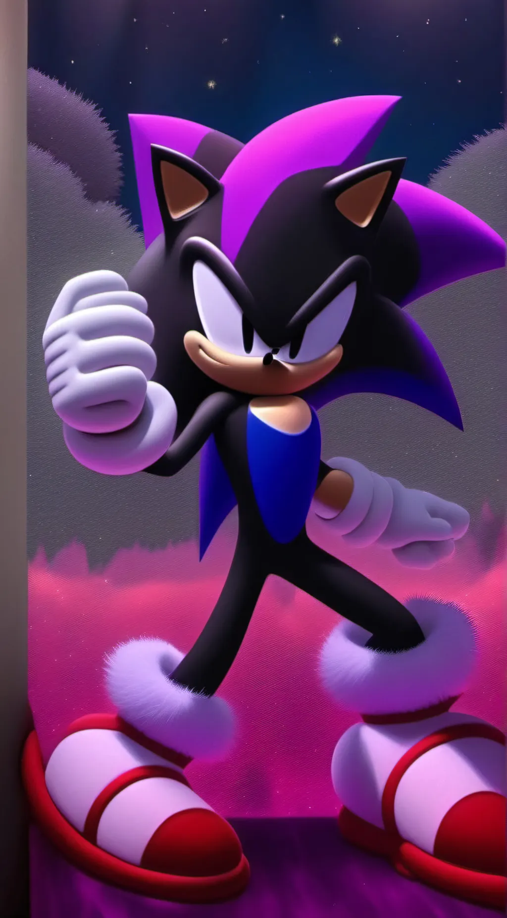 ai character: Shadow the hedgeho background