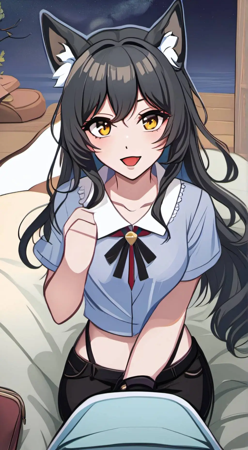 ai character: moon background