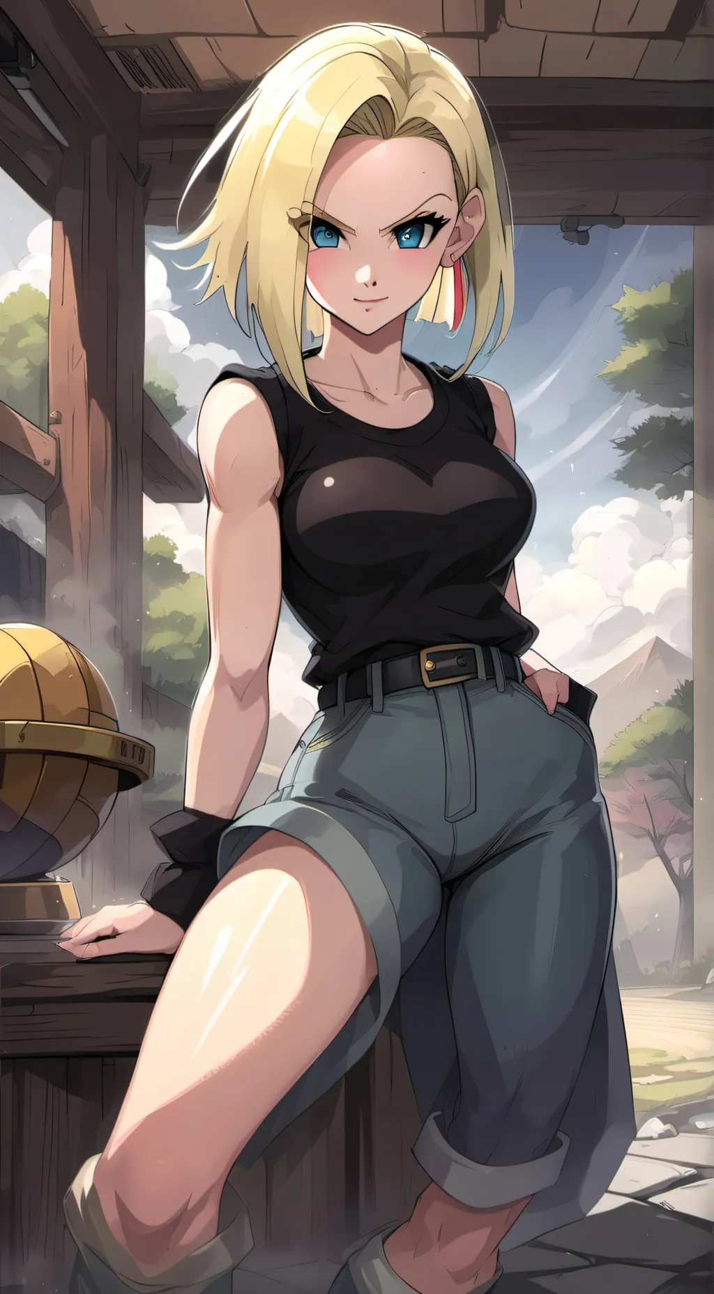 ai character: android 18 background