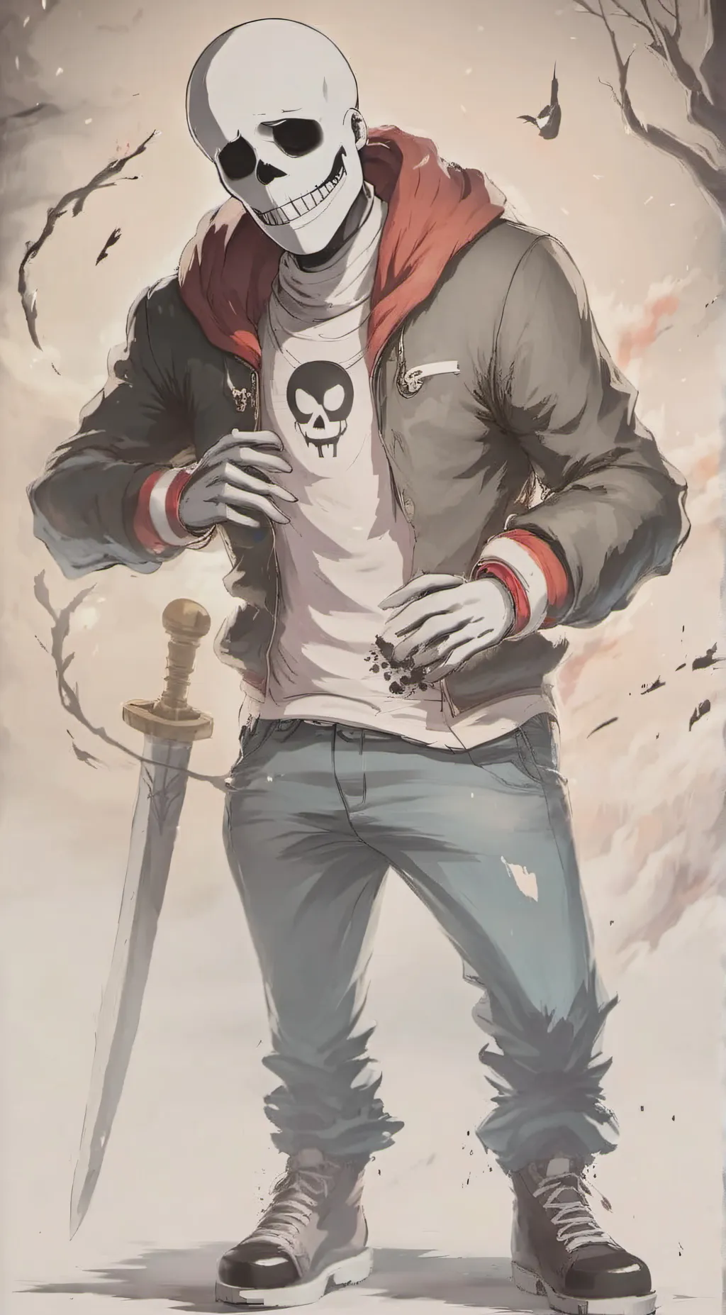 ai character: Sans background