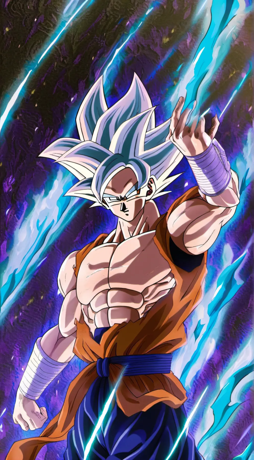 ai character: Goku, UI background