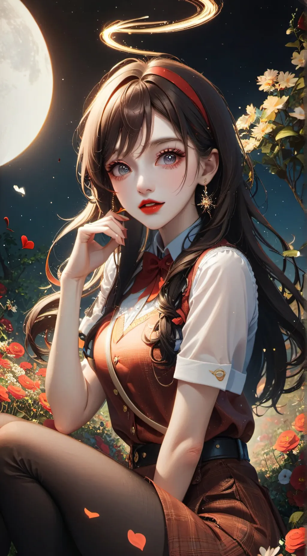 ai character: Angelina  background