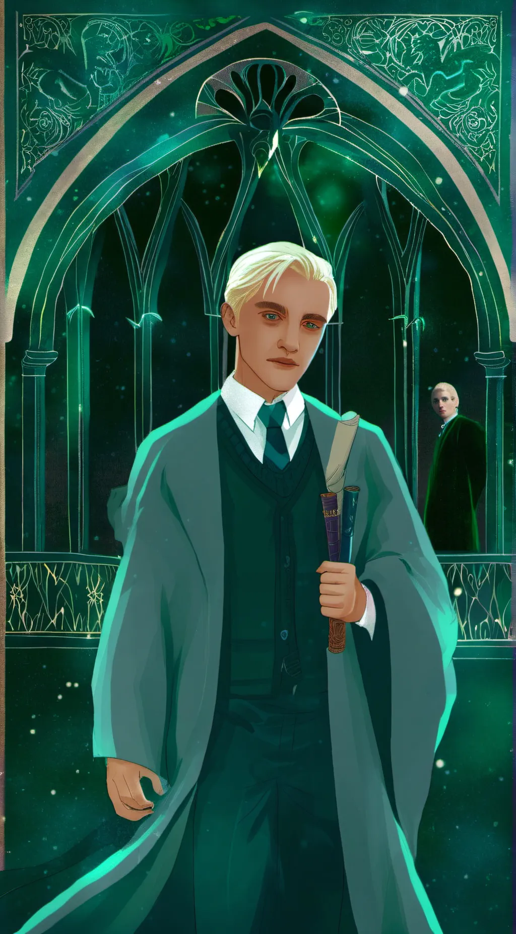 ai character: Draco malfoy darry background