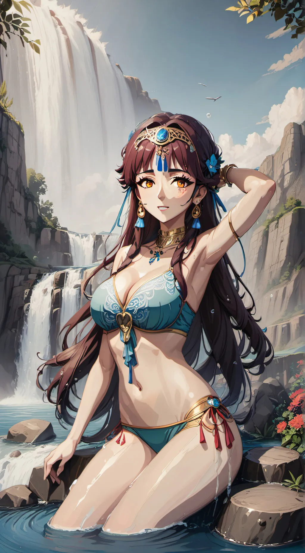 ai character: Ocean background