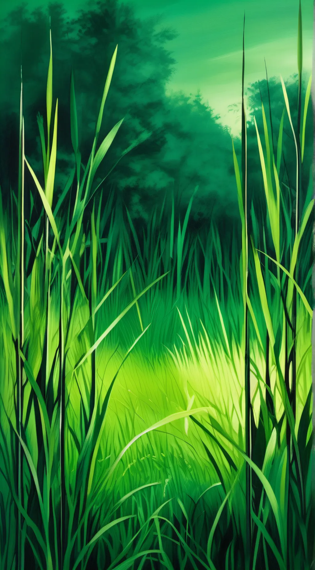 ai character: Grass background