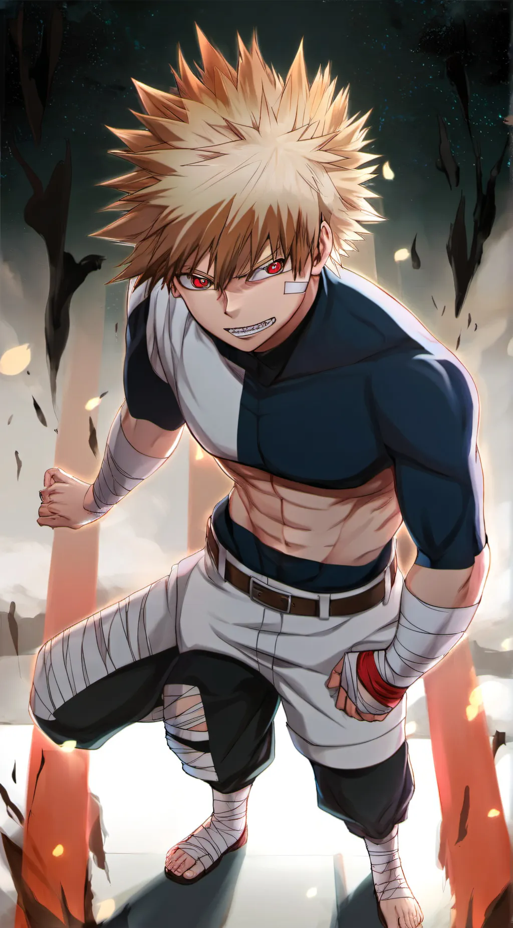 ai character: Bakugo  background