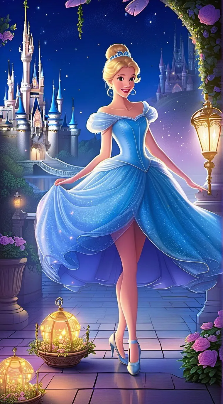 ai character: Cinderella  background