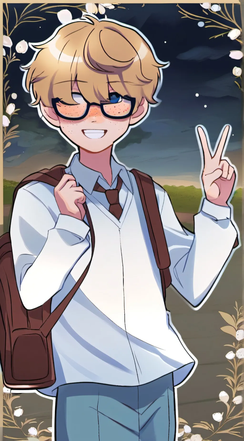 ai character: Nerd (Boyfriends) background