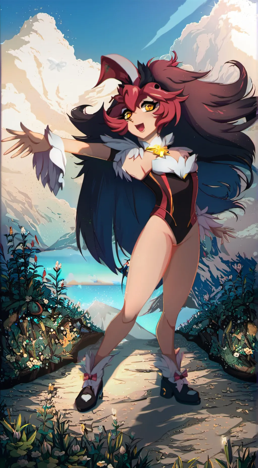 ai character: Glamrock Foxy girl background
