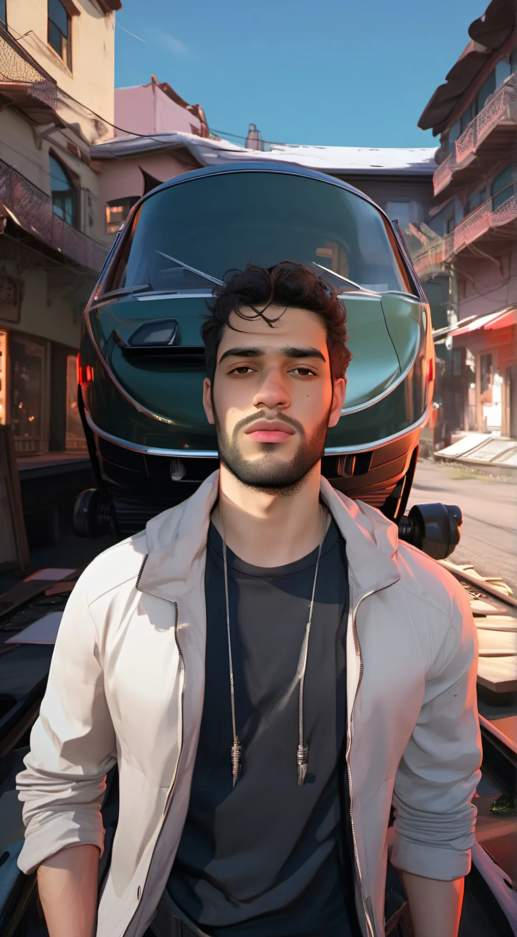 ai character: Shervin  background