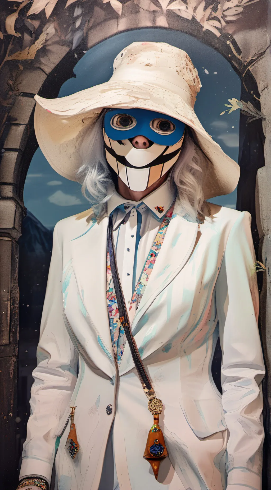 ai character: creepy sans background