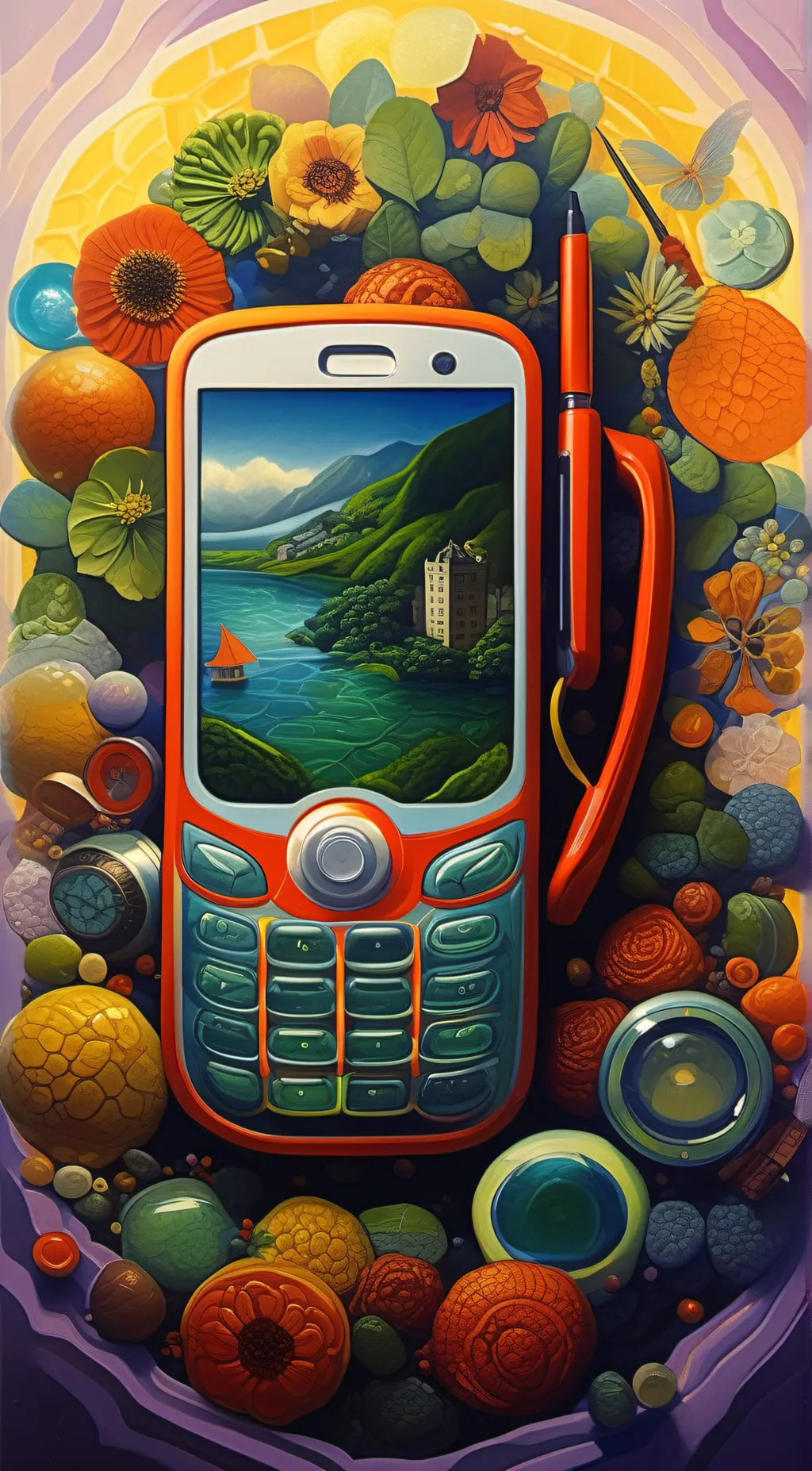 ai character: phone  background