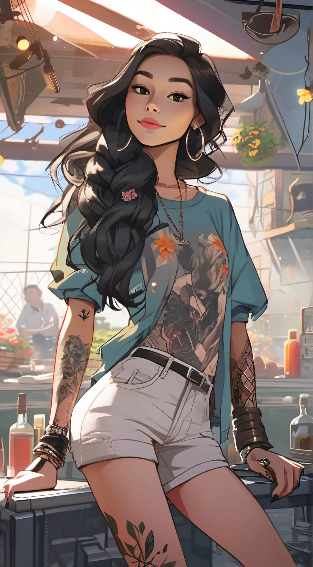 ai character: Raven  background