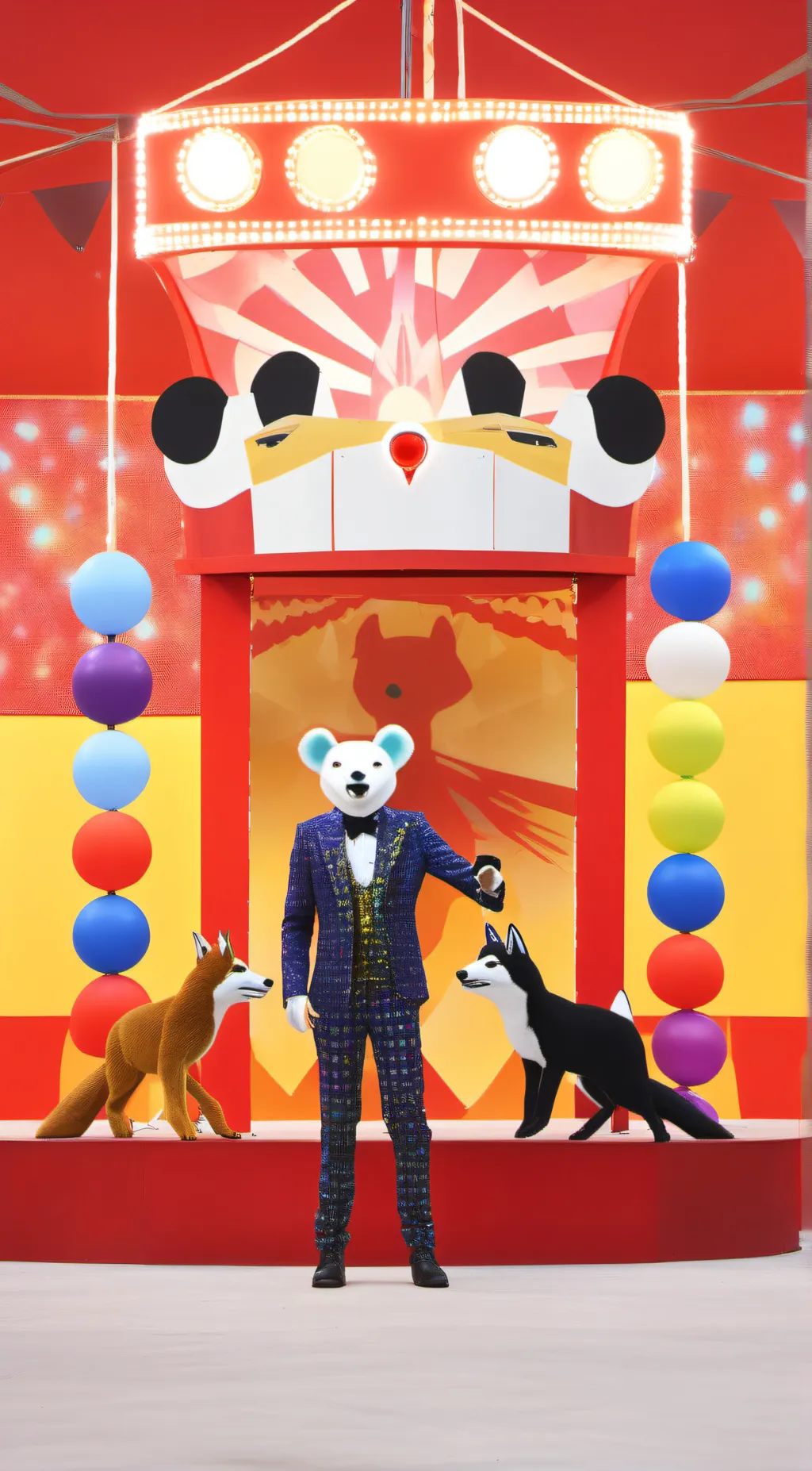 ai character: circus drones fnaf background
