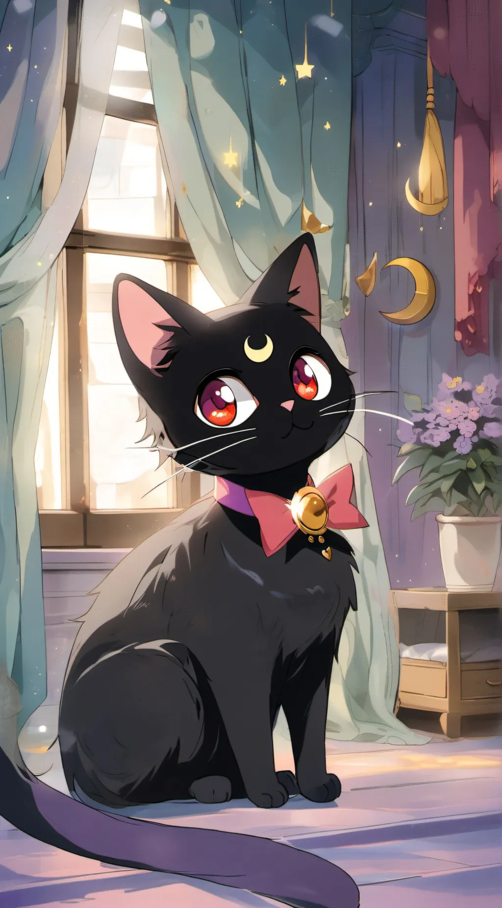 ai character: Luna background