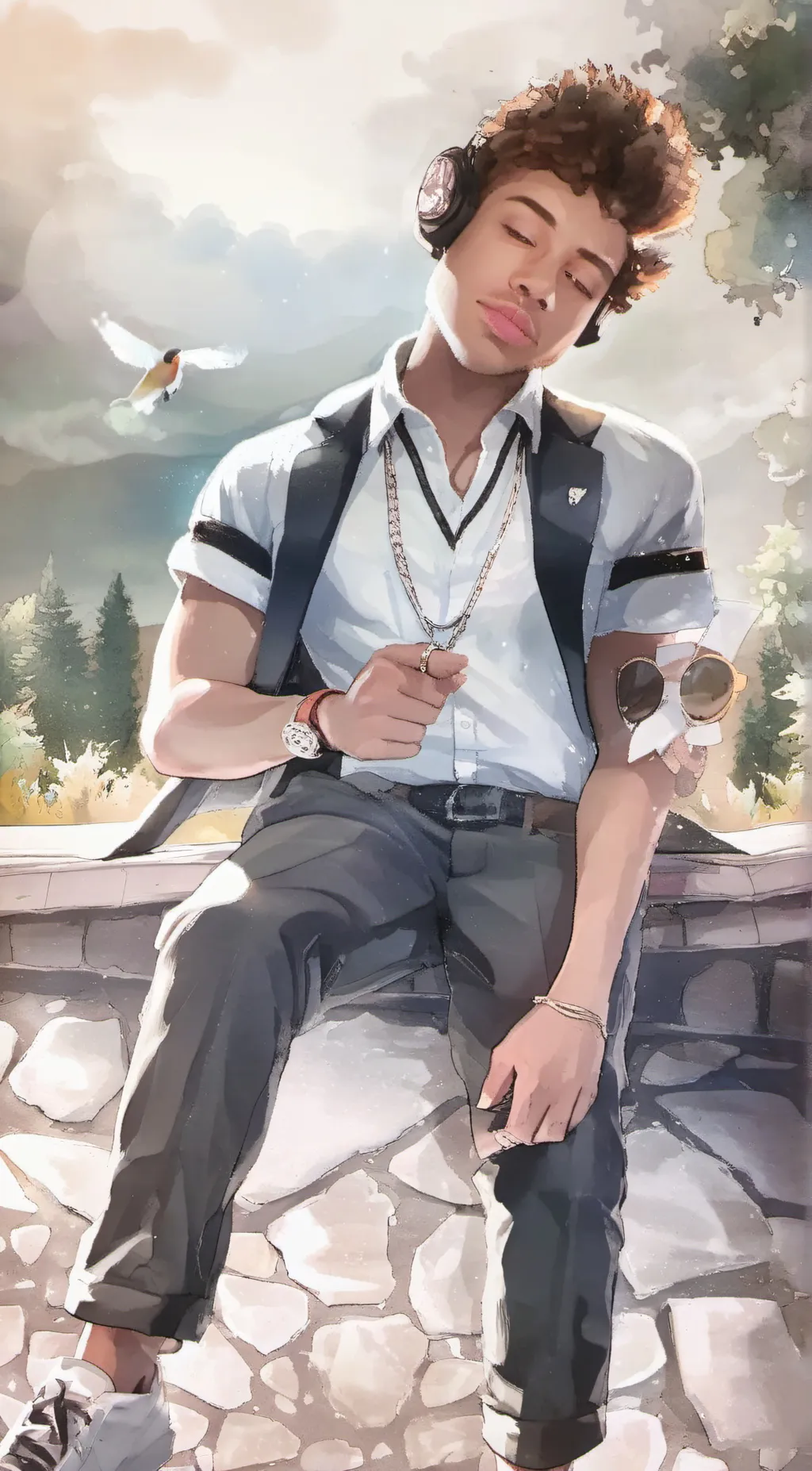 ai character: albert background