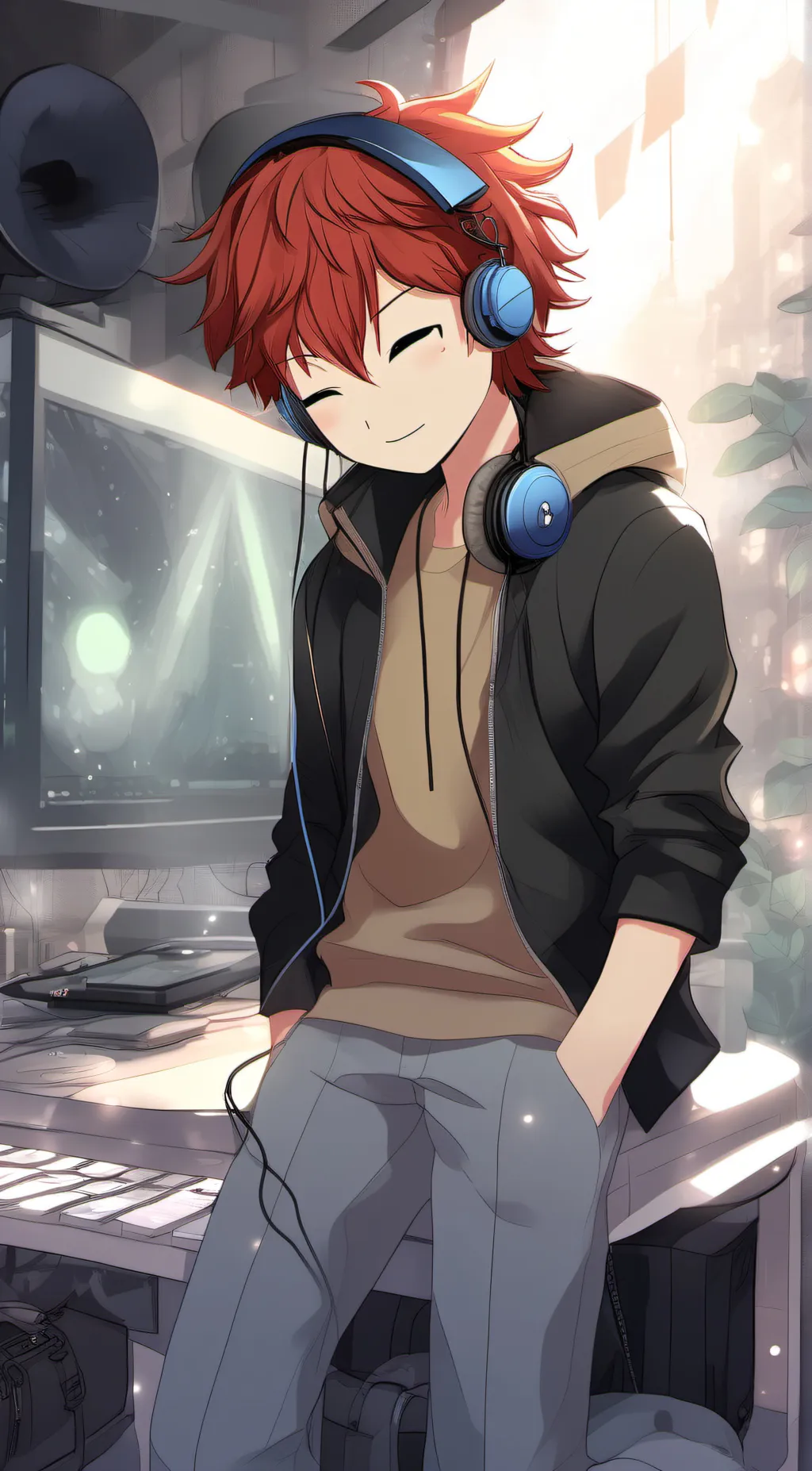 ai character: Justin  background